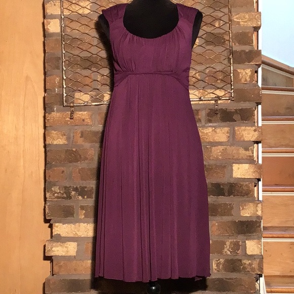Sangria Dresses & Skirts - Signature by Sangria layered midi cocktail dress  purple/burgundy - size 10